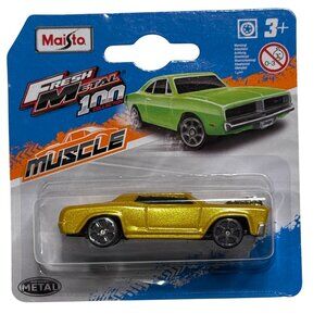 Maisto Fresh Metal 2208 Muscle R1 Gold Rosewood Yellow Diecast New
